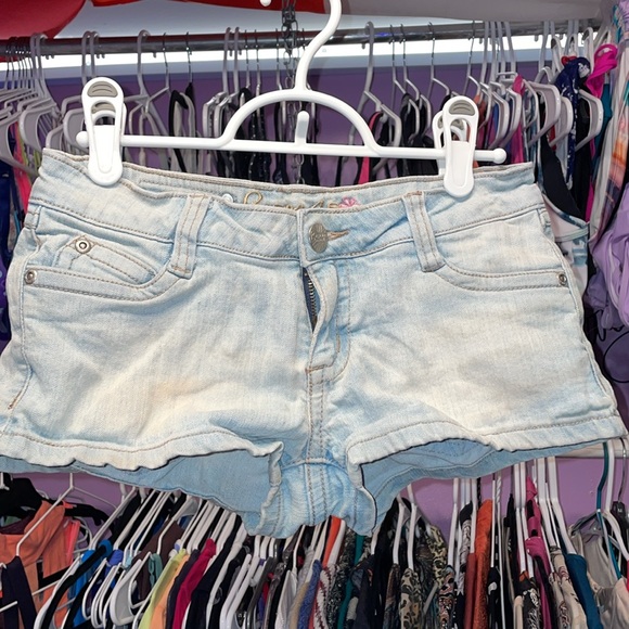 Rare Vintage BONGO extra short booty jean shorts size 00 - Picture 8 of 9